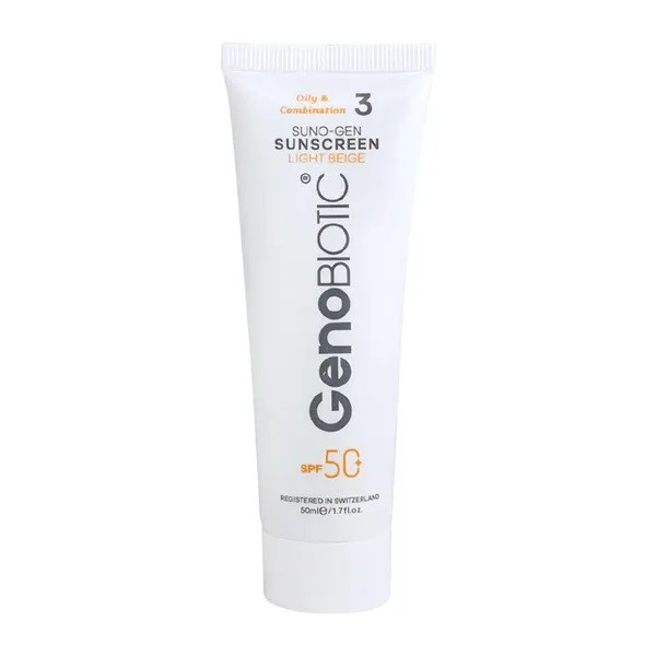 ضد آفتاب بژ روشن 3 پوست چرب SPF50 ژنوبایوتیک